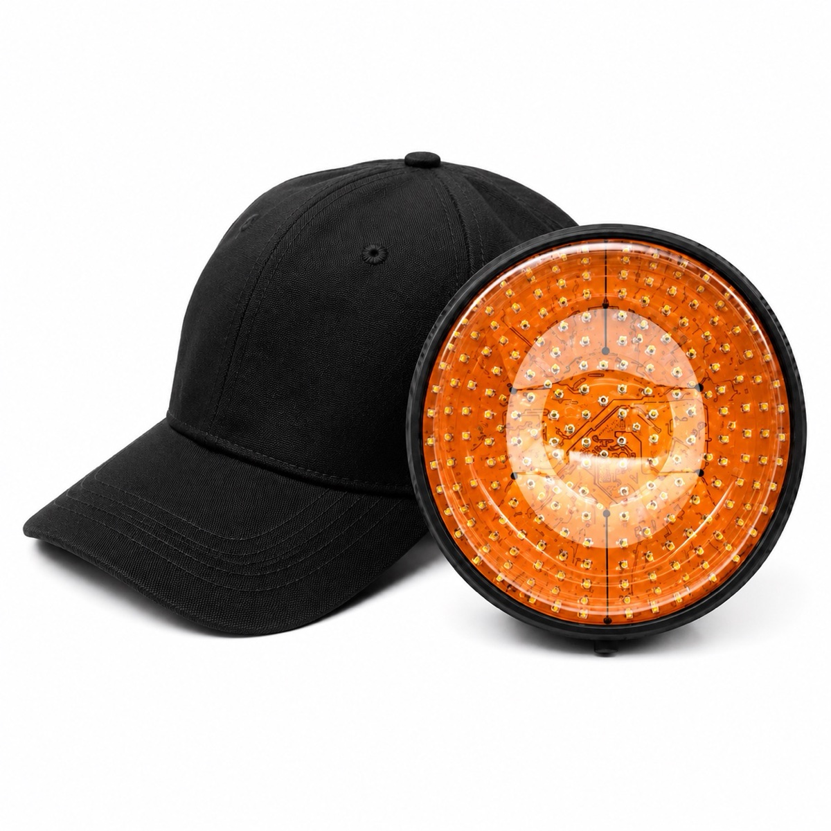 The BioRed Therapy Cap, a wearable laser cap for the scalp.